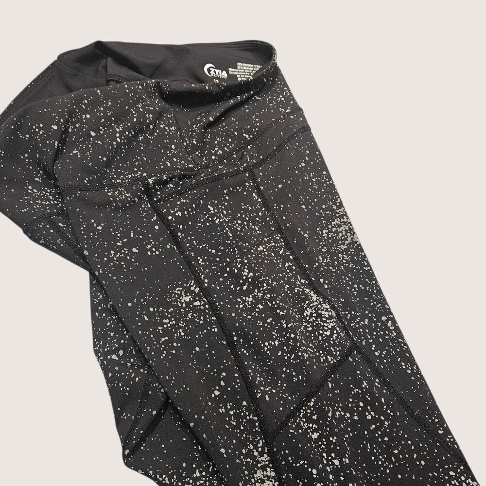 Zyia Speckled Leggings with Side Pockets - Picture 2 of 7